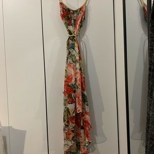 Summer floral high low dress
